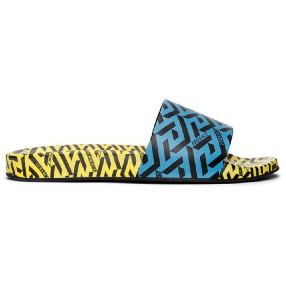 Versace Greca Monogram Flap Sandals - Picture 2 of 7